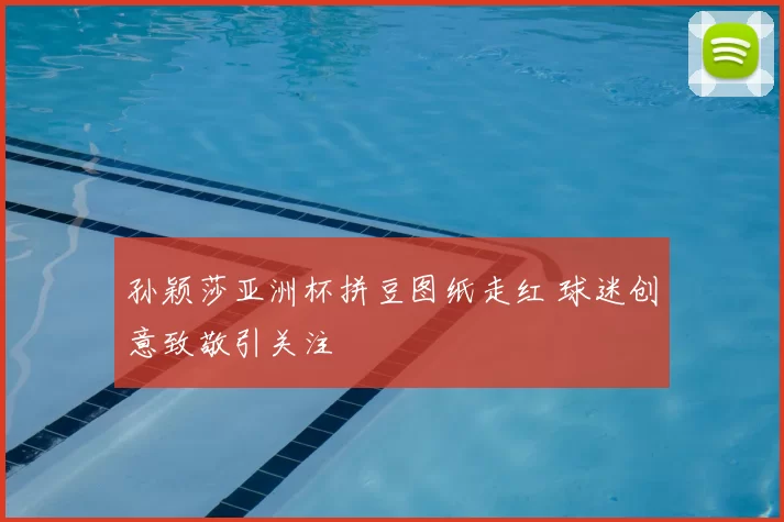 孙颖莎亚洲杯拼豆图纸走红 球迷创意致敬引关注